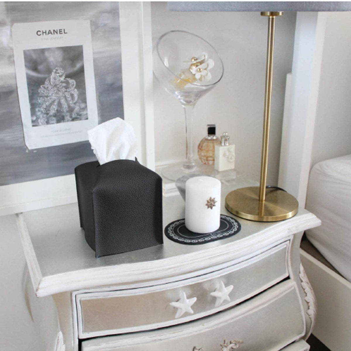 Carrotez Modern PU Leather Square Tissue Box Holder Furniture & Decor - Tophatter Daily Deals