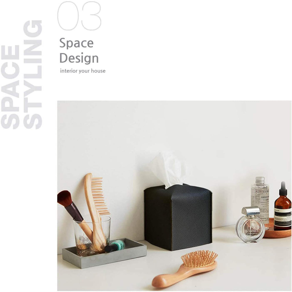 Carrotez Modern PU Leather Square Tissue Box Holder Furniture & Decor - Tophatter Daily Deals