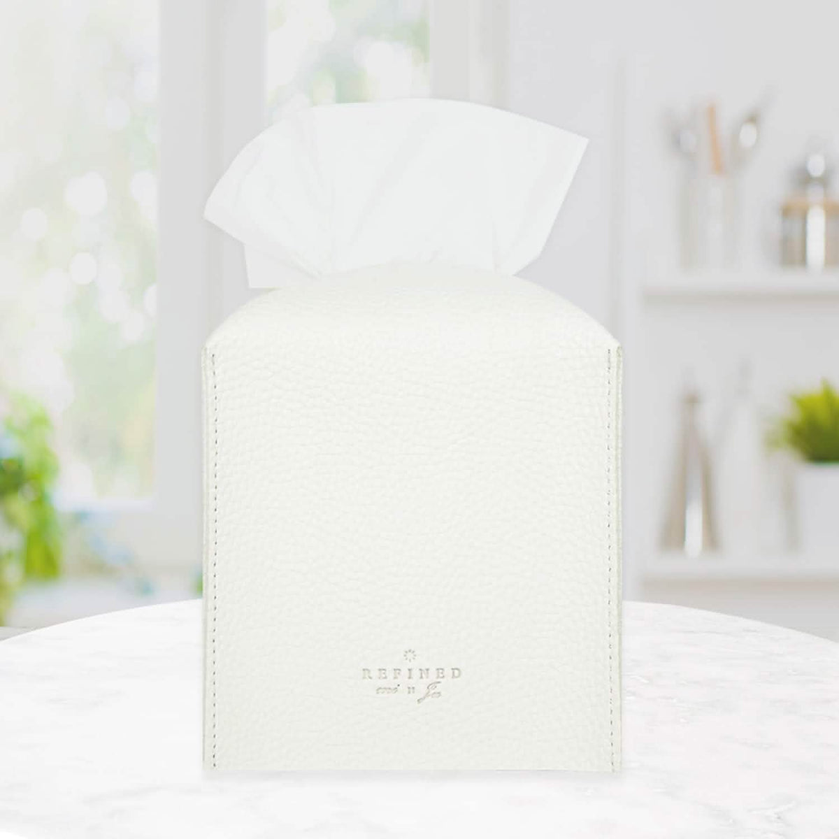 Carrotez Modern PU Leather Square Tissue Box Holder Furniture & Decor - Tophatter Daily Deals