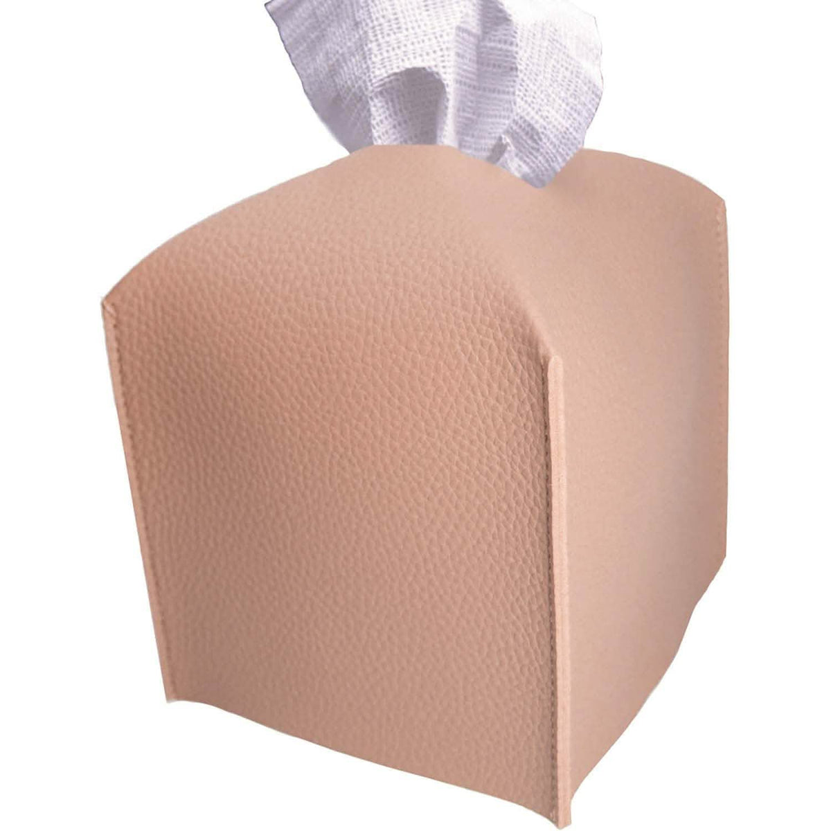Carrotez Modern PU Leather Square Tissue Box Holder Pink Furniture & Decor - Tophatter Daily Deals