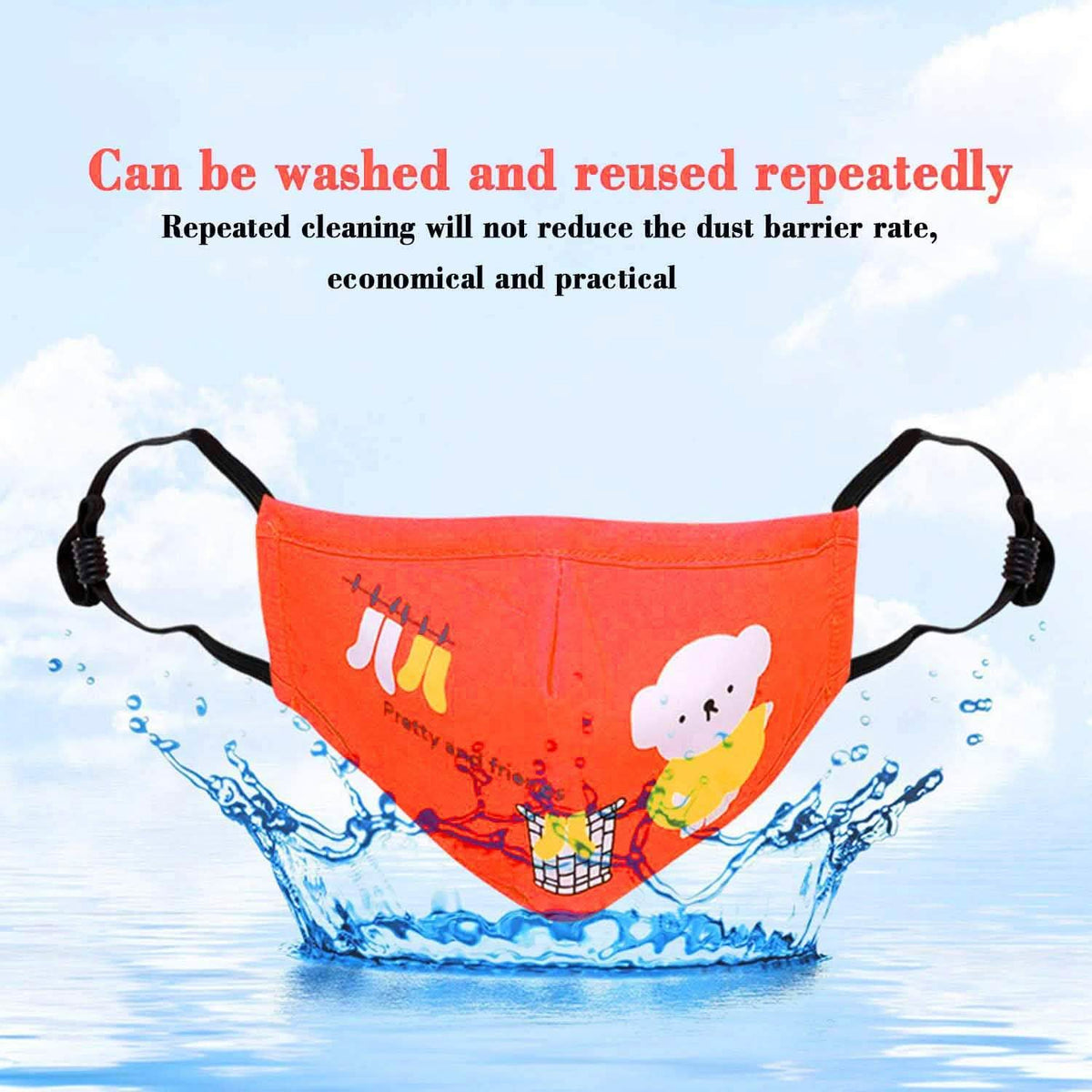 Cartoon Bears Cotton Dustproof for Children Face Masks & PPE - Tophatter Daily Deals