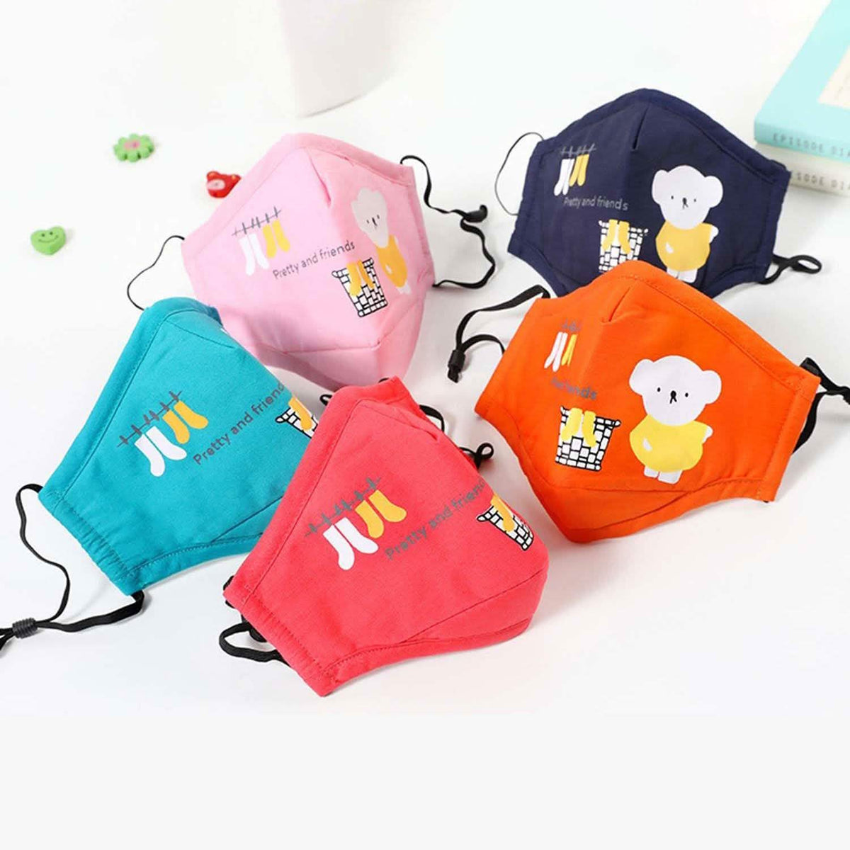 Cartoon Bears Cotton Dustproof for Children Face Masks & PPE - Tophatter Daily Deals