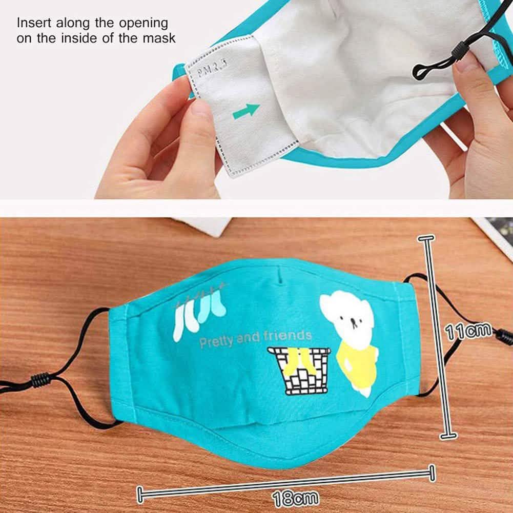 Cartoon Bears Cotton Dustproof for Children Face Masks & PPE - Tophatter Daily Deals