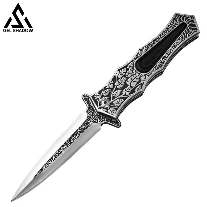 Carving folding knife fruit knife-GS35 Black Pocket Knives - Tophatter Daily Deals