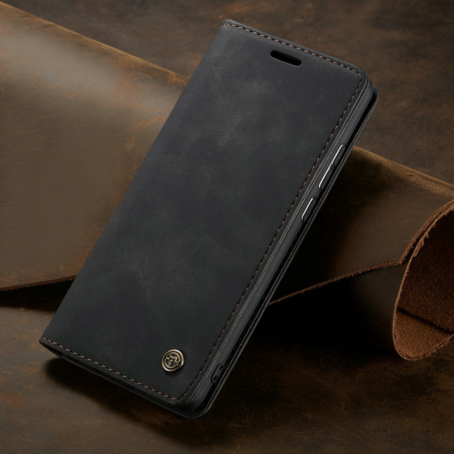 Case For Redmi Note 9 Pro Ultra Thin Retro Leather Wallet Black Xiaomi Cases - Tophatter Daily Deals