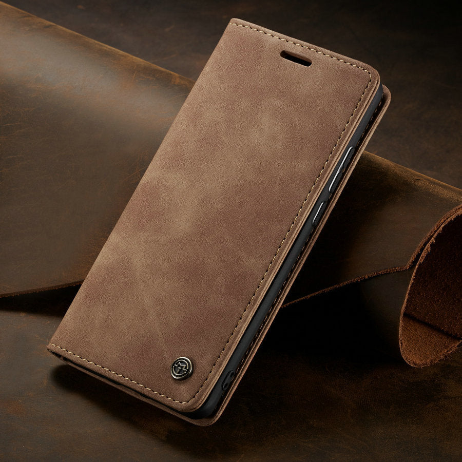 Case For Redmi Note 9 Pro Ultra Thin Retro Leather Wallet Khaki Xiaomi Cases - Tophatter Daily Deals