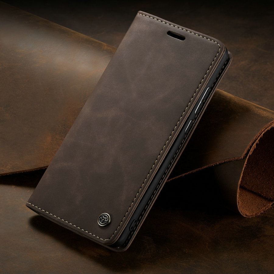 Case For Redmi Note 9 Pro Ultra Thin Retro Leather Wallet Brown Xiaomi Cases - Tophatter Daily Deals