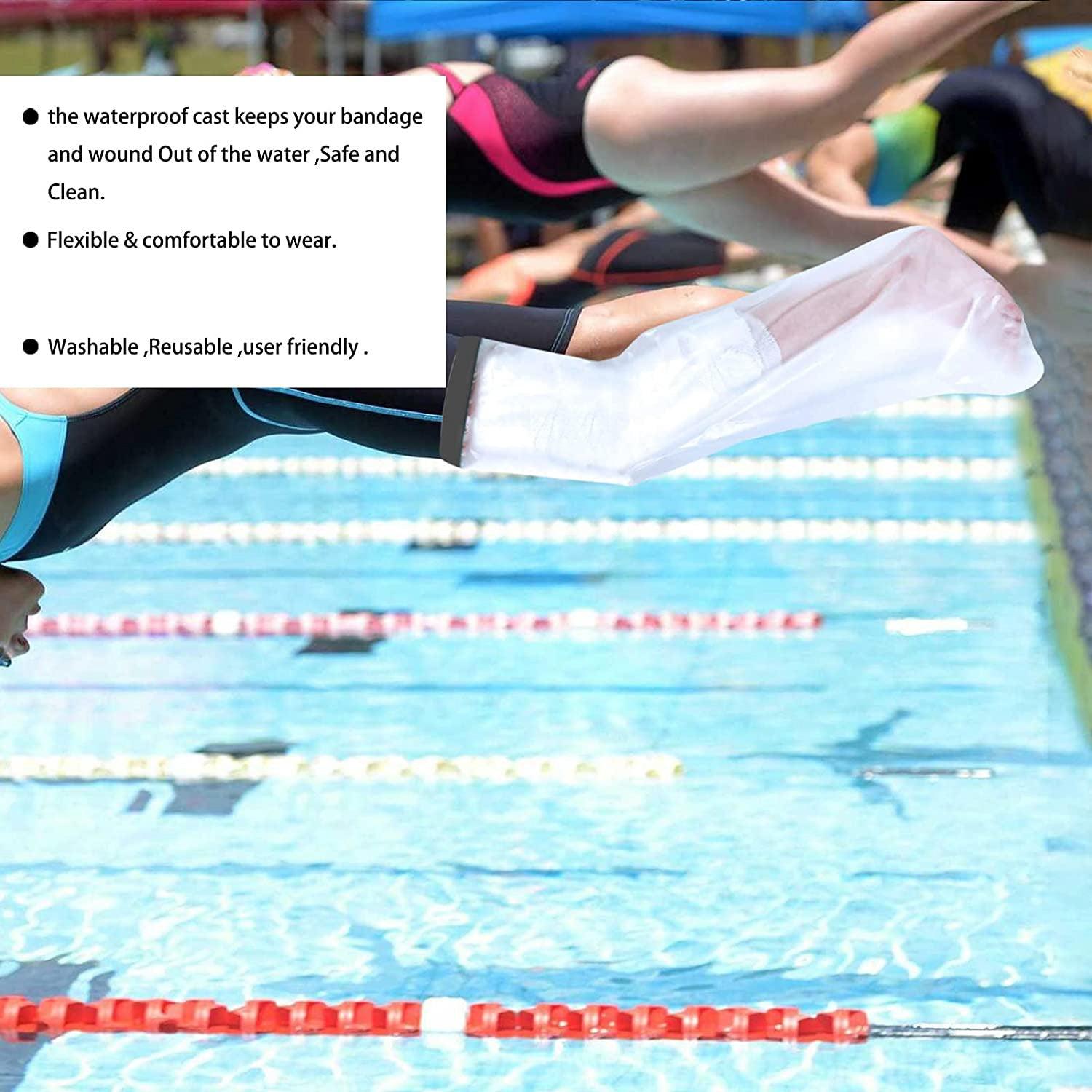 Waterproof Cast Cover Leg - Half Leg Cast Protector Cover for Shower Foot Protector Bandage Personal Care - Tophatter Daily Deals