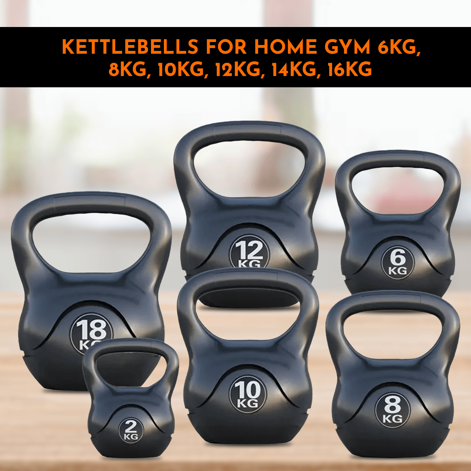 Cast Iron Kettlebell Set – Weight Set for Home Gym (6KG to 16KG) Exercise & Fitness - Tophatter Daily Deals