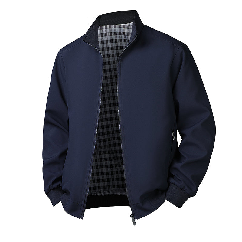 Men Casual Autumn Spring Stand Collar Windbreaker Sport Coat Men's Clothing - Tophatter Daily Deals