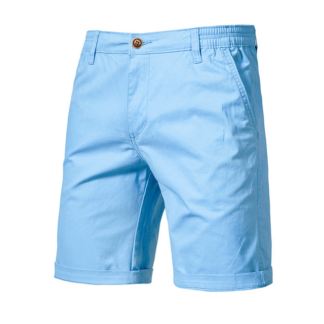 Casual Business Social Elastic Waist Men Shorts SkyBlue Pants - Tophatter Daily Deals