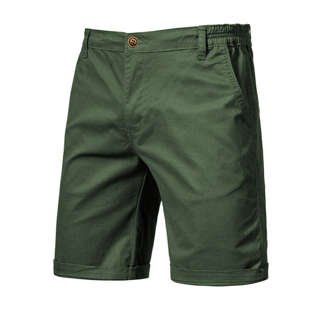 Casual Business Social Elastic Waist Men Shorts ArmyGreen Pants - Tophatter Daily Deals