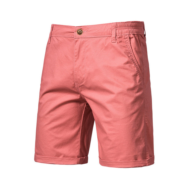Casual Business Social Elastic Waist Men Shorts Pink Pants - Tophatter Daily Deals