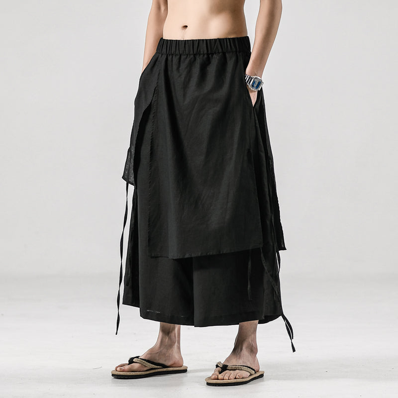 Casual Cotton Fabric Drop Crotch Gothic Punk Style Pants Pants - Tophatter Daily Deals