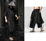 Casual Cotton Fabric Drop Crotch Gothic Punk Style Pants Pants - Tophatter Daily Deals