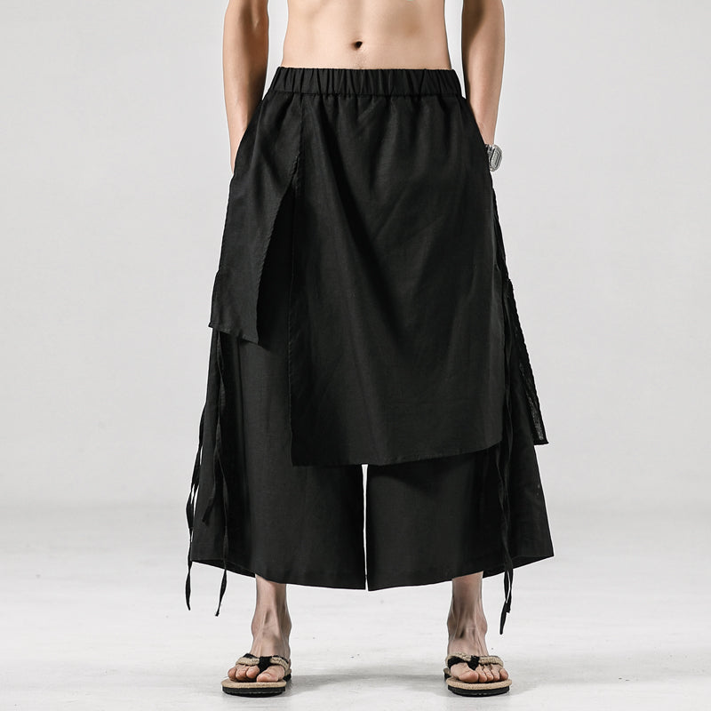 Casual Cotton Fabric Drop Crotch Gothic Punk Style Pants Pants - Tophatter Daily Deals