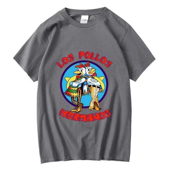 Casual Cotton Funny Chicken Brothers T Shirt Grey Tee - Tophatter Daily Deals