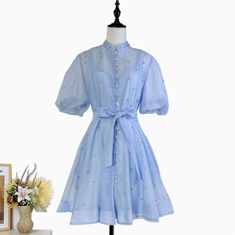 Casual Crystal Beading Short Formal Dress Mini Dresses - Tophatter Daily Deals