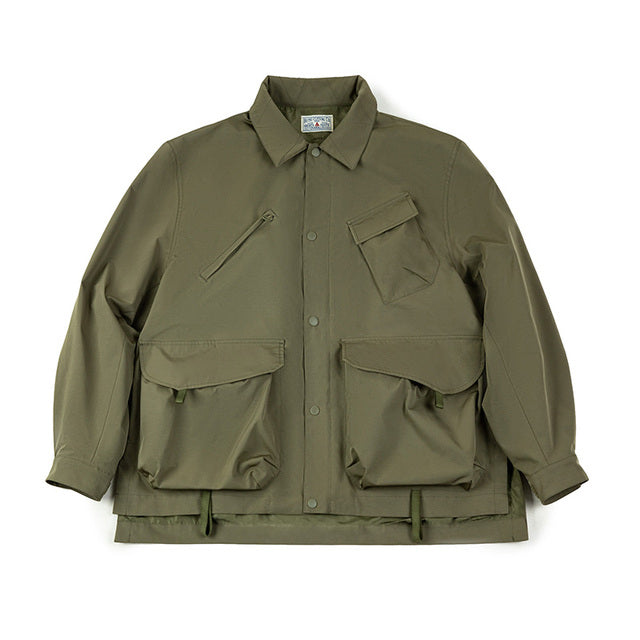 Casual Lapel Jacket Windbreaker Large Pockets Coats Men Jackets - Tophatter Daily Deals