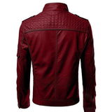 Casual Leather Stand-up Collar Jacket Coat Car and Motorcycle Accessories - Tophatter Daily Deals