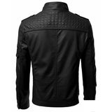 Casual Leather Stand-up Collar Jacket Coat Car and Motorcycle Accessories - Tophatter Daily Deals