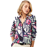 Casual Long Sleeve Button Down Shirts Tops Blue Women's Tops - Tophatter Daily Deals