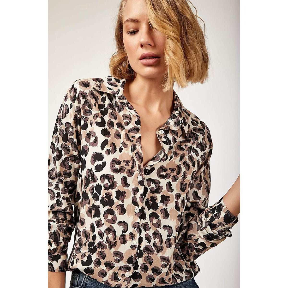 Casual Long Sleeve Button Down Shirts Tops Women's Tops - Tophatter Daily Deals