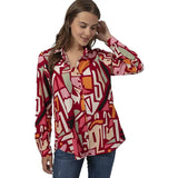 Casual Long Sleeve Button Down Shirts Tops Women's Tops - Tophatter Daily Deals