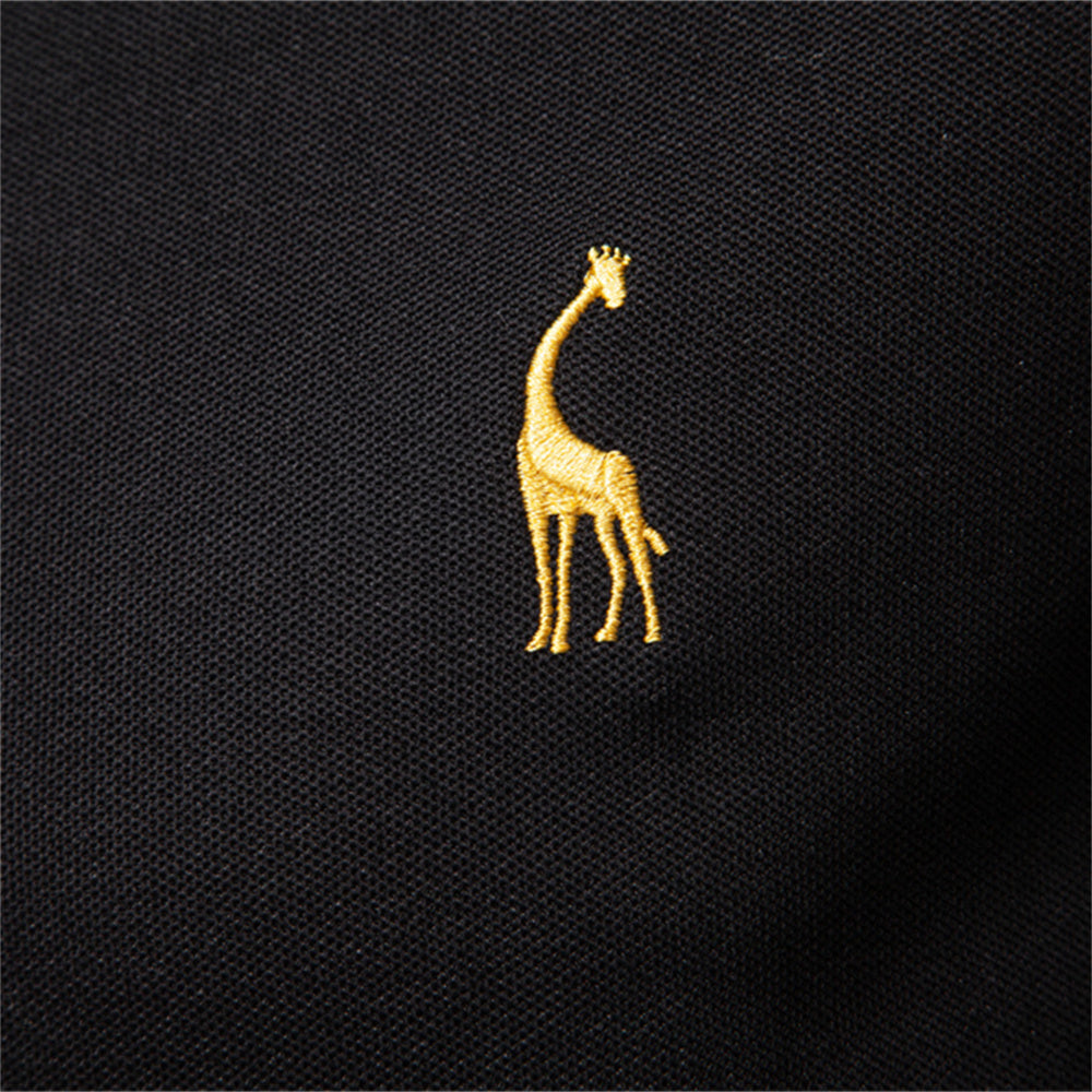 Casual Long Sleeve Cotton Business Polo Shirt Men's Clothing - Tophatter Daily Deals