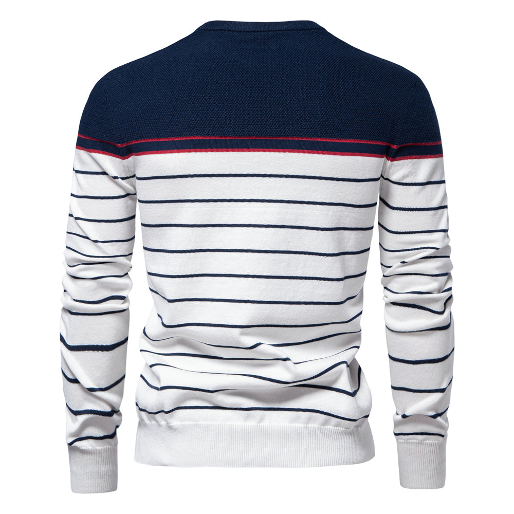 Casual O-neck Cotton Pullover Men Sweater Men's Clothing - Tophatter Daily Deals