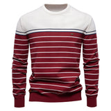 Casual O-neck Cotton Pullover Men Sweater Beige Men's Clothing - Tophatter Daily Deals