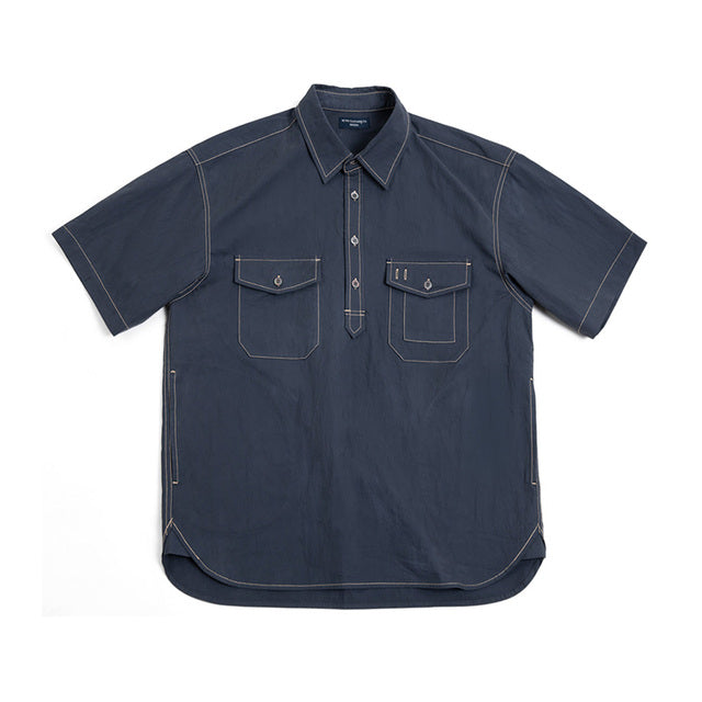 Casual Outdoor Collection Blue Short Sleeve Shirt Men's Shirts - Tophatter Daily Deals
