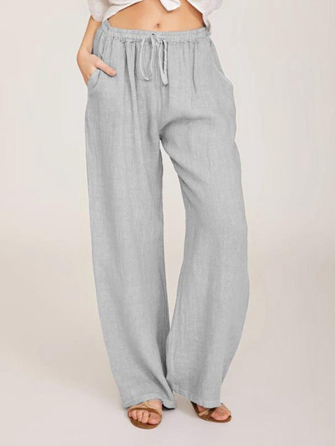 Casual Pants Female Loose Pants Grey Jumpsuits & Pants - Tophatter Daily Deals