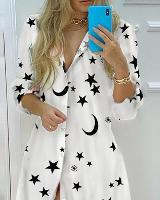 Casual Shirt Dress White - mn Maxi Dresses - Tophatter Daily Deals