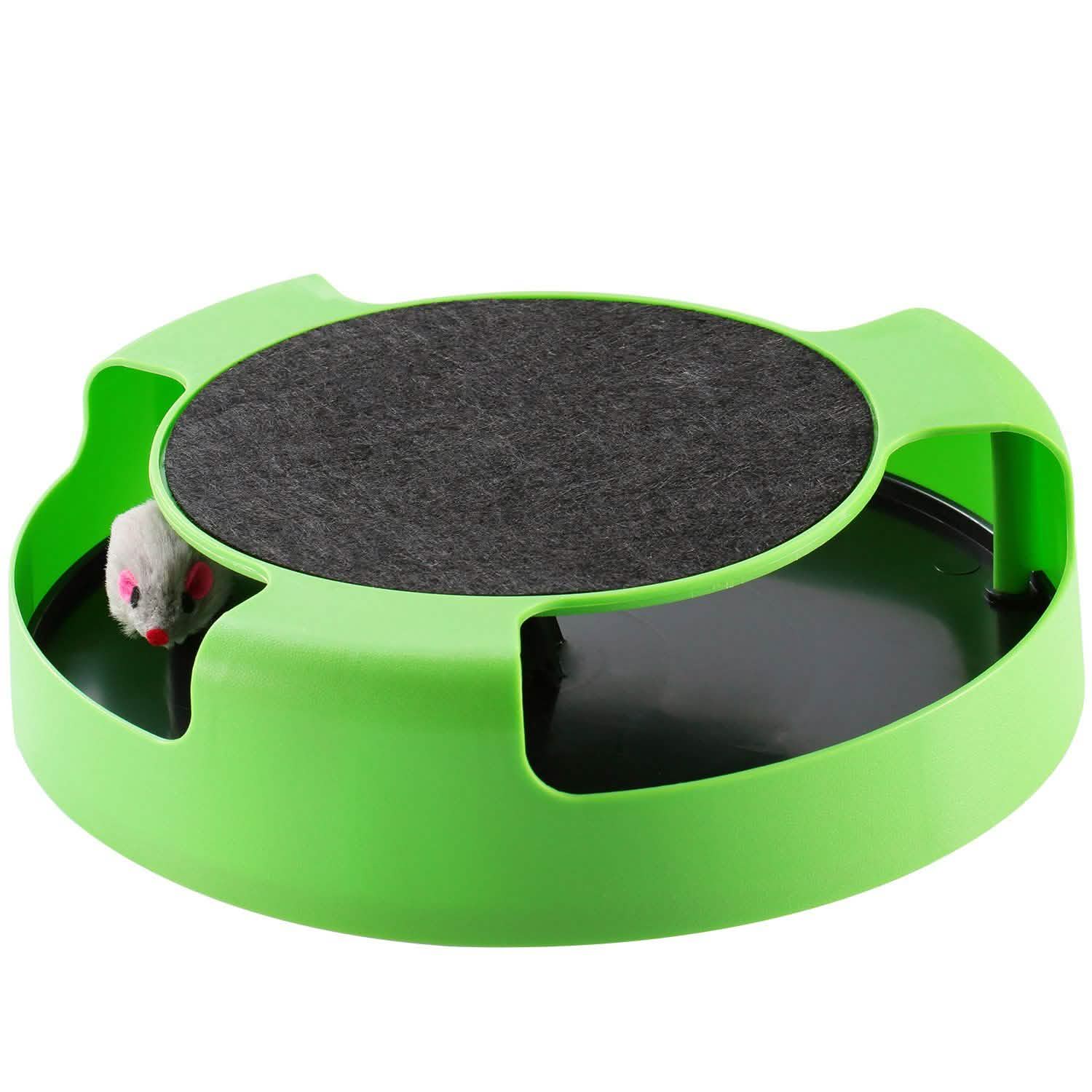 Cat Interactive Scratching Toy with Rotating Running Mouse Pet Supplies - Tophatter Daily Deals