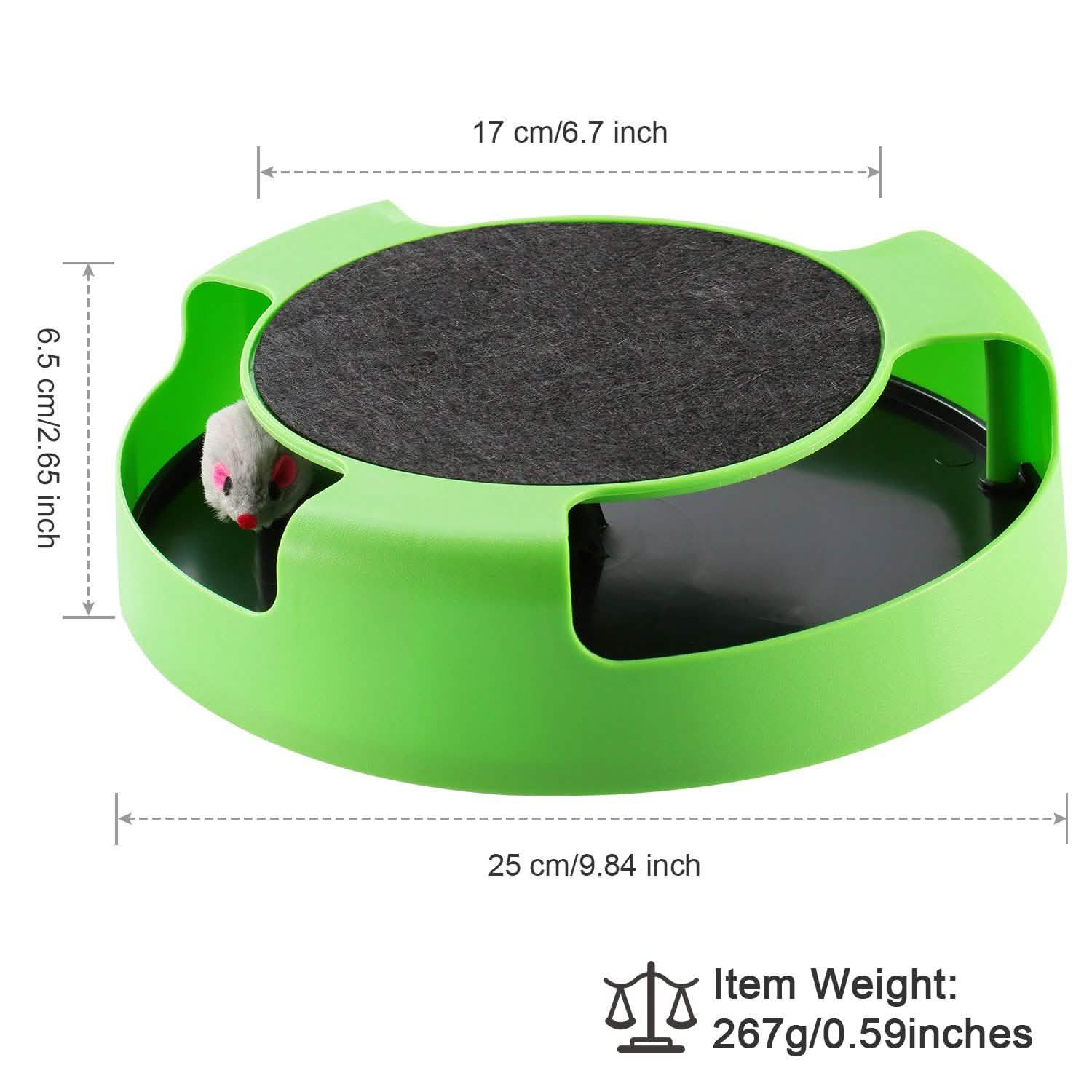 Cat Interactive Scratching Toy with Rotating Running Mouse Pet Supplies - Tophatter Daily Deals