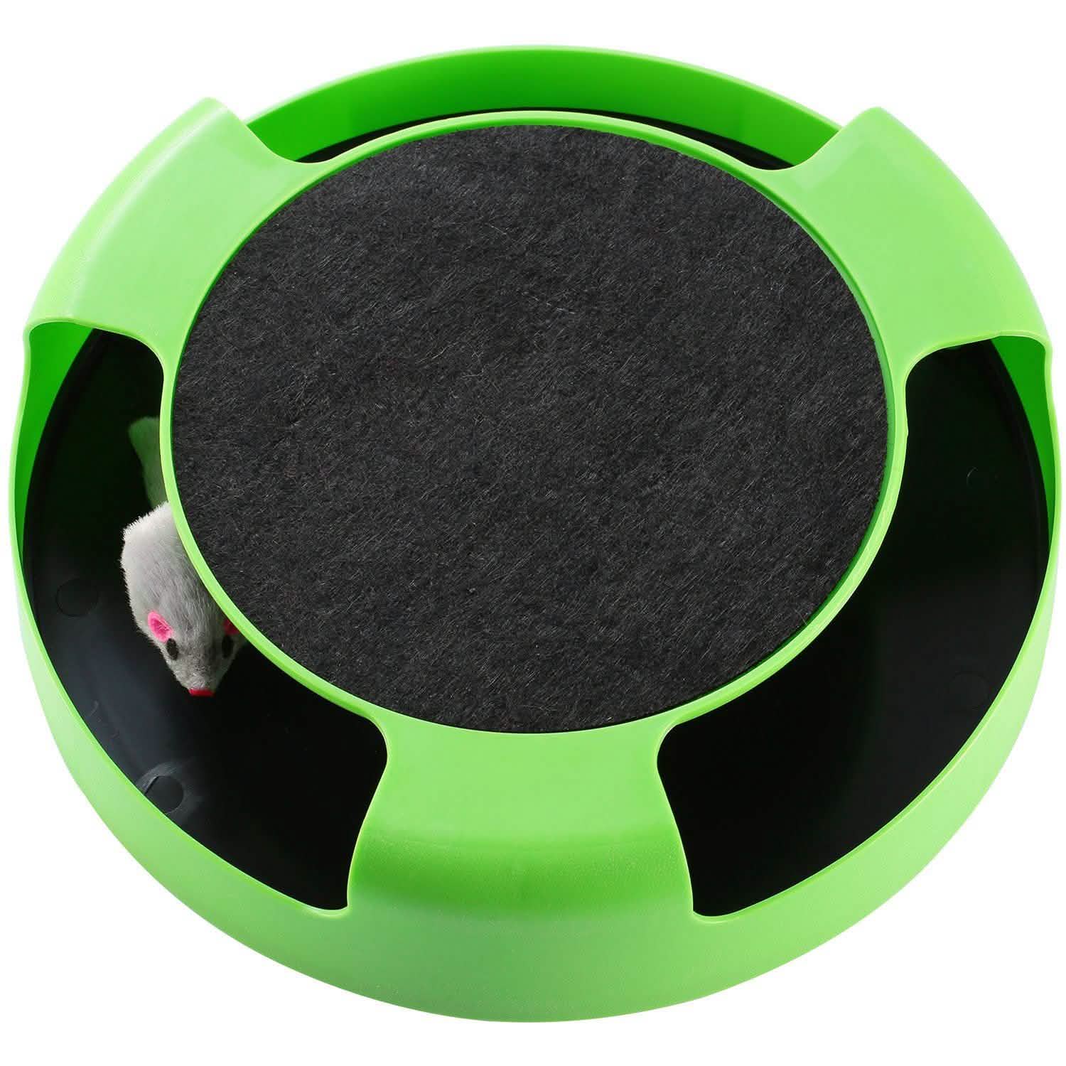Cat Interactive Scratching Toy with Rotating Running Mouse Pet Supplies - Tophatter Daily Deals