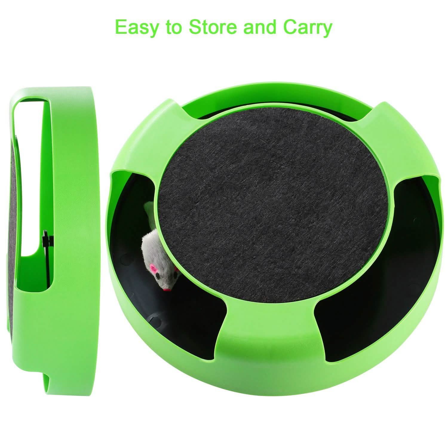 Cat Interactive Scratching Toy with Rotating Running Mouse Pet Supplies - Tophatter Daily Deals