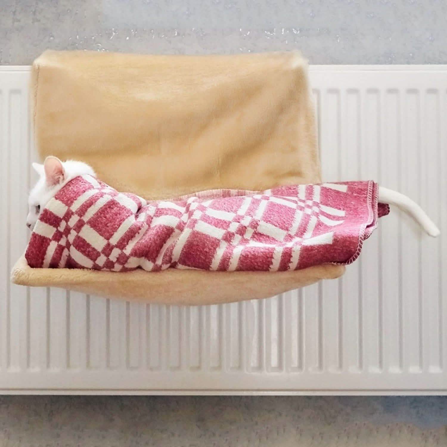 Cat Radiator Bed Pet Hammock Hanging Mat Blanket with Metal Frame Pet Supplies - Tophatter Daily Deals