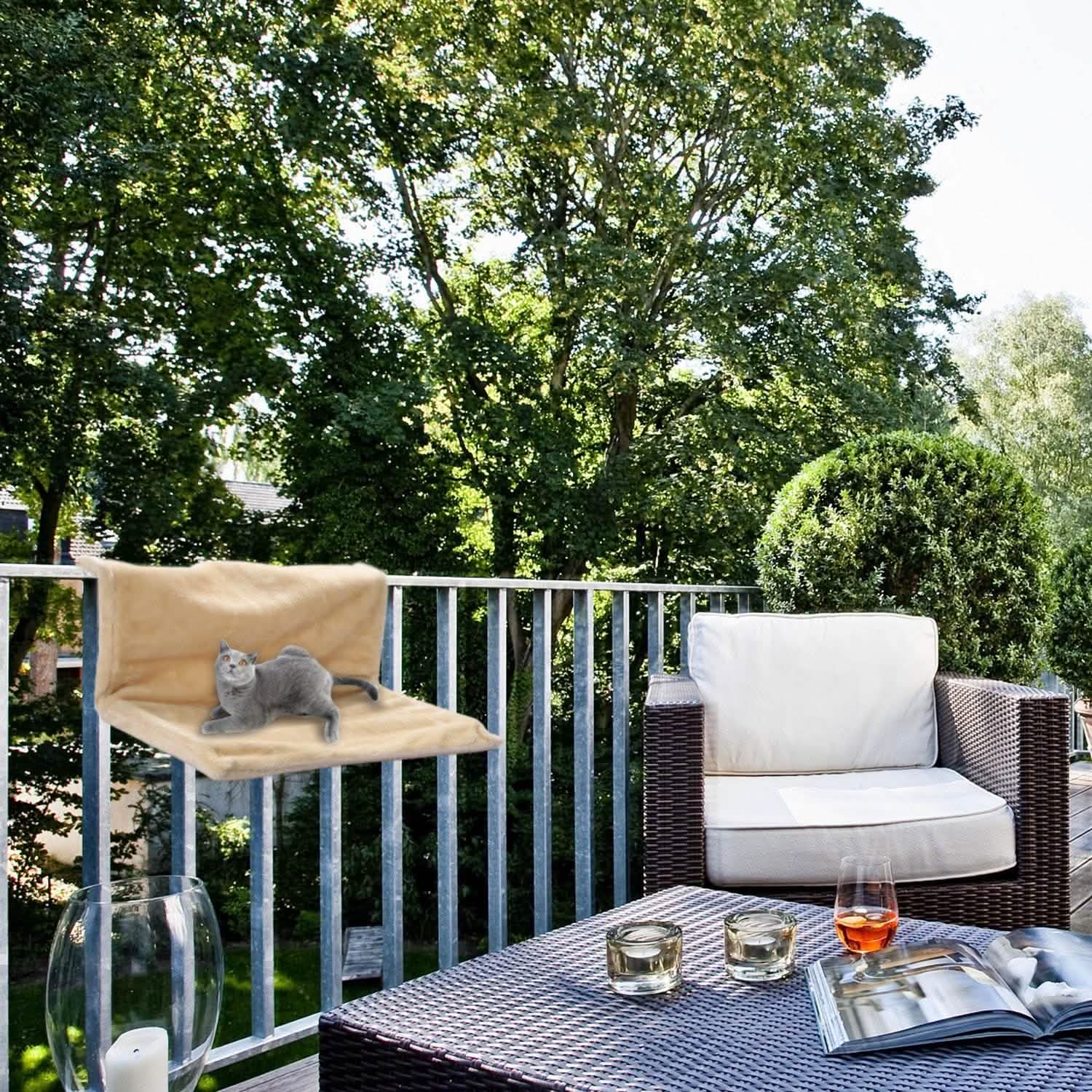 Cat Radiator Bed Pet Hammock Hanging Mat Blanket with Metal Frame Pet Supplies - Tophatter Daily Deals