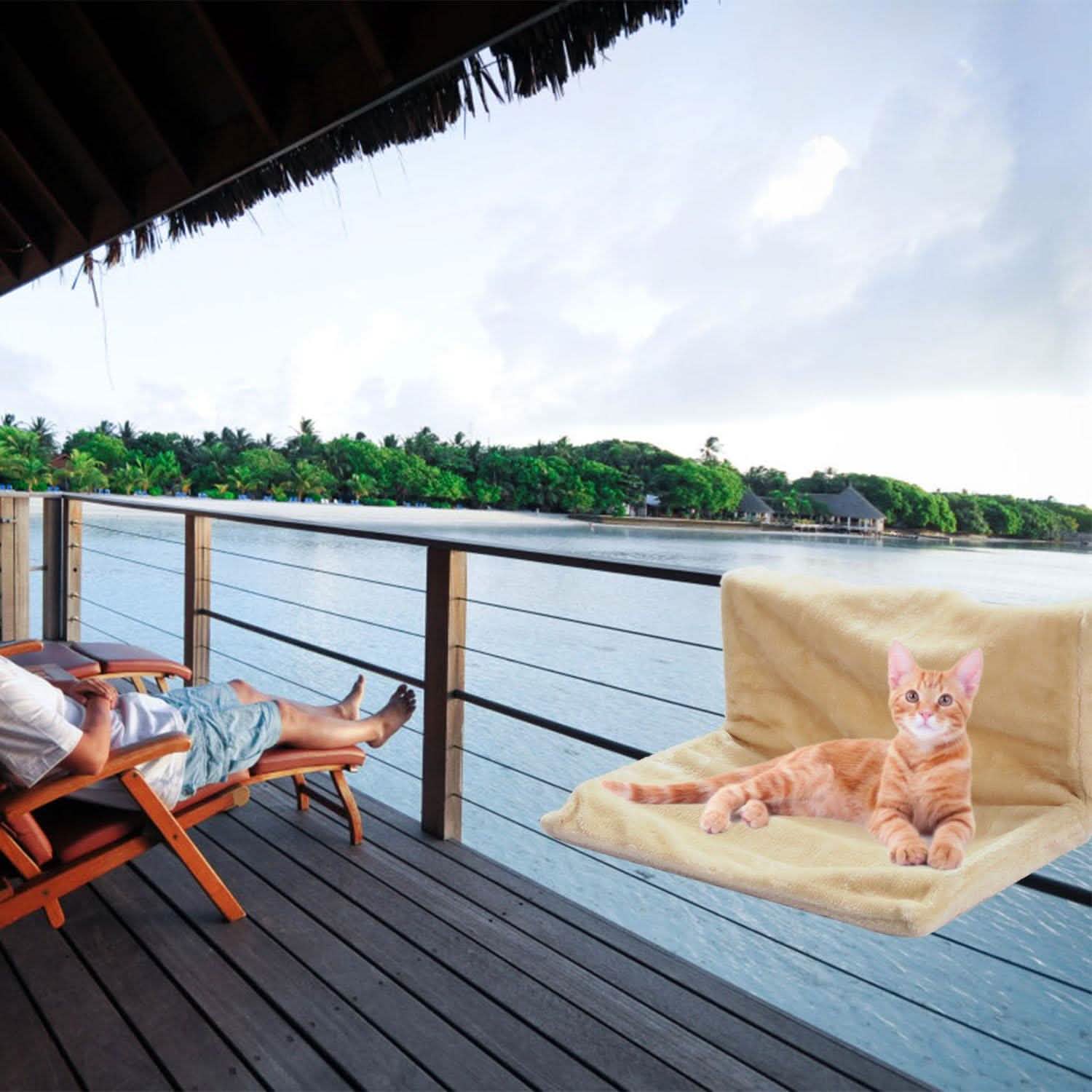 Cat Radiator Bed Pet Hammock Hanging Mat Blanket with Metal Frame Pet Supplies - Tophatter Daily Deals