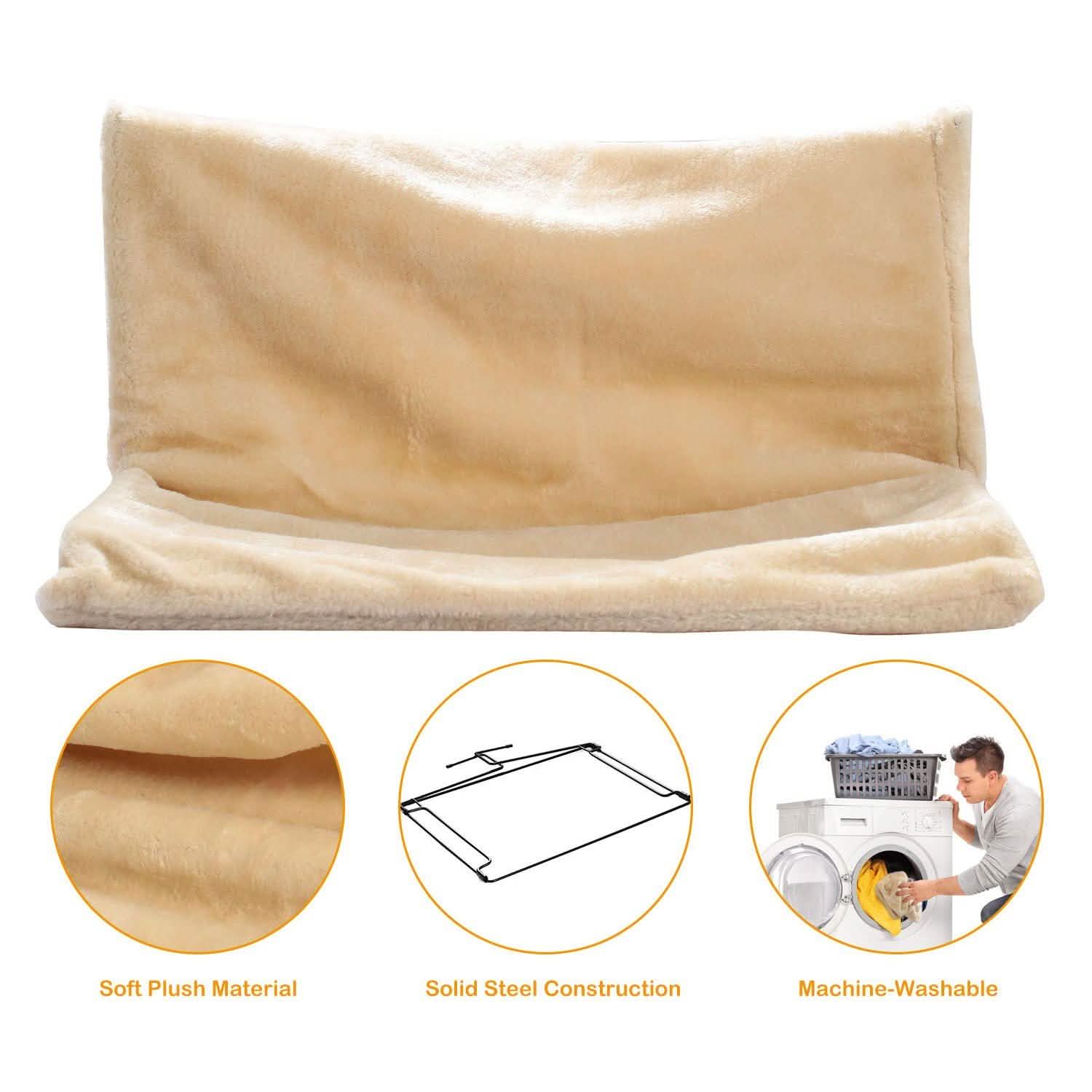 Cat Radiator Bed Pet Hammock Hanging Mat Blanket with Metal Frame Pet Supplies - Tophatter Daily Deals