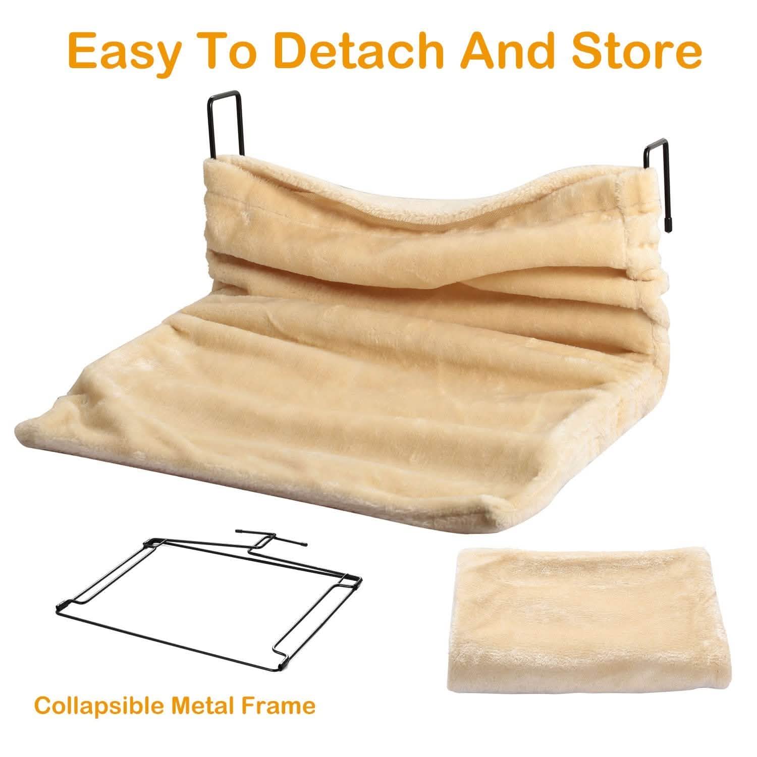 Cat Radiator Bed Pet Hammock Hanging Mat Blanket with Metal Frame Pet Supplies - Tophatter Daily Deals