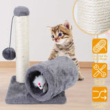 Cat Sisal Scratch Post Toy with Tunnel Pet Supplies - Tophatter Daily Deals