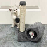 Cat Sisal Scratch Post Toy with Tunnel Pet Supplies - Tophatter Daily Deals