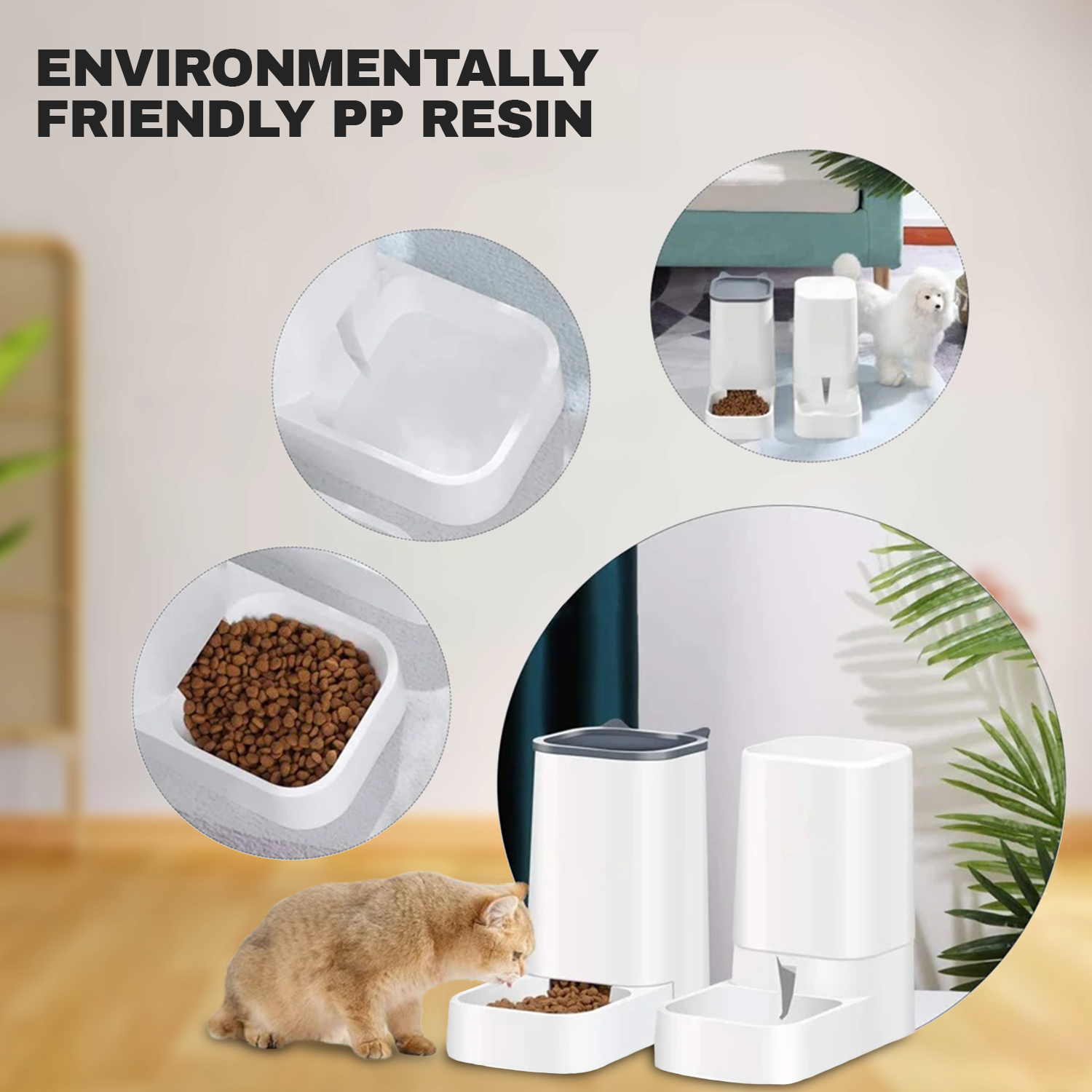 Smart Pet Feeder – 3.8L Automatic Food Dispenser & Water Fountain Drink Bowl for Cats & Dogs Pet Products - Tophatter Daily Deals