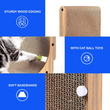 Cat Scratcher Pad - 70 cm L-shaped Wall-mounted Scratch Pad Cardboard Scratching Sur Pet Products - Tophatter Daily Deals