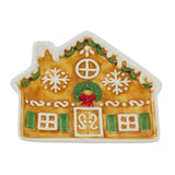 Small Ceramic Gingerbread House Plate | Gingerbread Dish Christmas Snack Plate Plate - Tophatter Daily Deals
