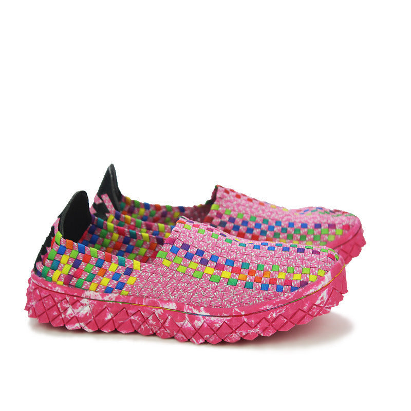 Braided Shoes Men's Casual Sports Shoes Elastic Loafers 0 - Tophatter Daily Deals