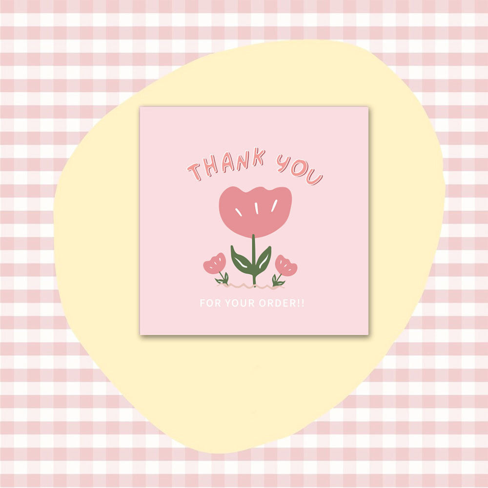 50 PcsPack Square Simple Thank-you Card Coated Paper Business Cards K115 Style 50 Pieces 0 - Tophatter Daily Deals